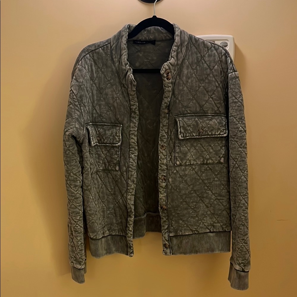 Gray Quilted Jacket